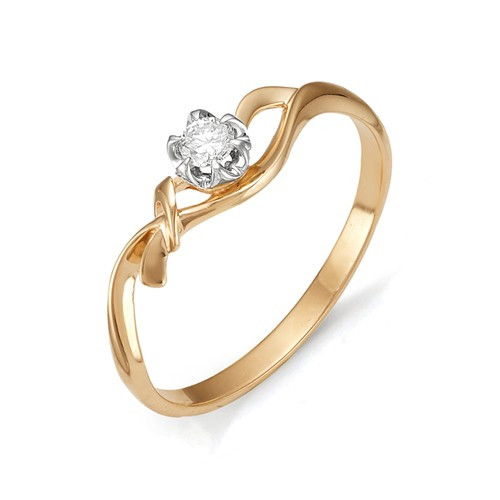 Купить кольцо из красного золота с бриллиантами арт. 000945 по цене 21330 руб. в LoveDiamonds