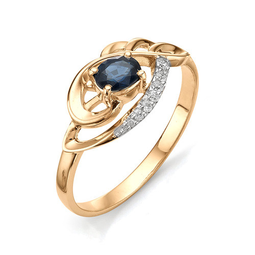 Купить кольцо из красного золота с сапфирами арт. 000985 по цене 0 руб. в LoveDiamonds
