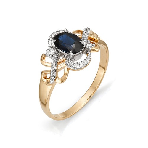 Купить кольцо из красного золота с сапфирами арт. 001029 по цене 48945 руб. в LoveDiamonds