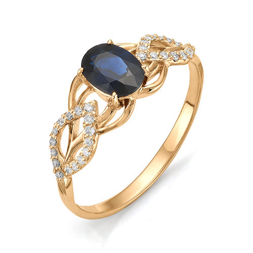 Купить кольцо из красного золота с сапфирами арт. 001043 по цене 0 руб. в LoveDiamonds