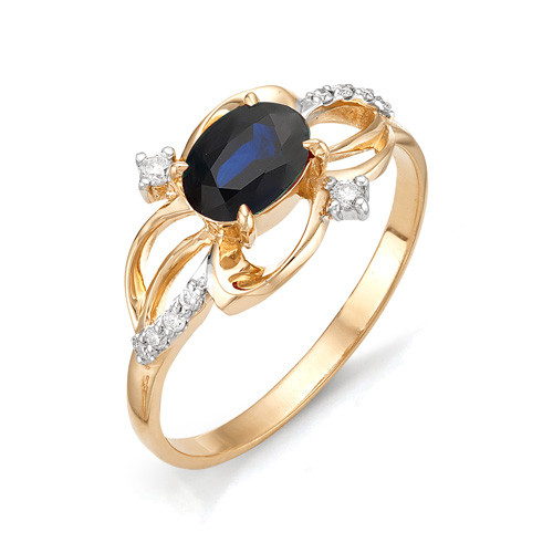 Купить кольцо из красного золота с сапфирами арт. 001084 по цене 40601 руб. в LoveDiamonds