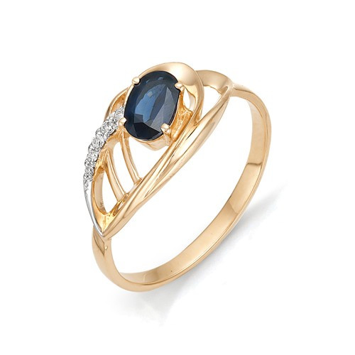 Купить кольцо из красного золота с сапфирами арт. 001108 по цене 23002 руб. в LoveDiamonds
