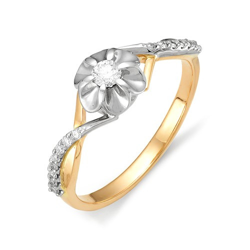 Купить кольцо из комбинированного золота с бриллиантами арт. 001111 по цене 45460 руб. в LoveDiamonds