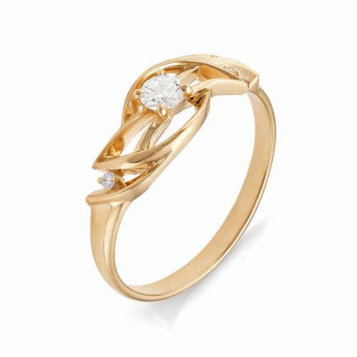Купить кольцо из красного золота с бриллиантами арт. 001195 по цене 0 руб. в LoveDiamonds