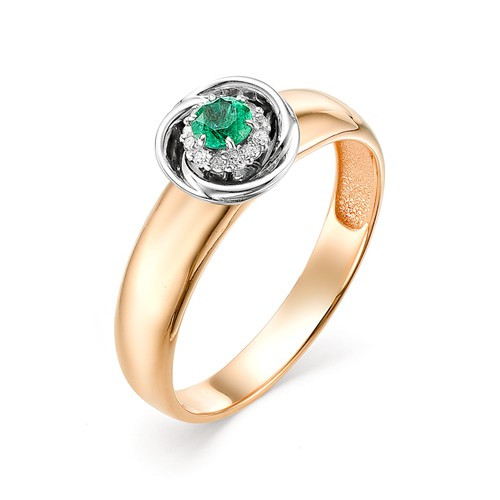 Купить кольцо из красного золота с изумрудами арт. 001227 по цене 22677 руб. в LoveDiamonds