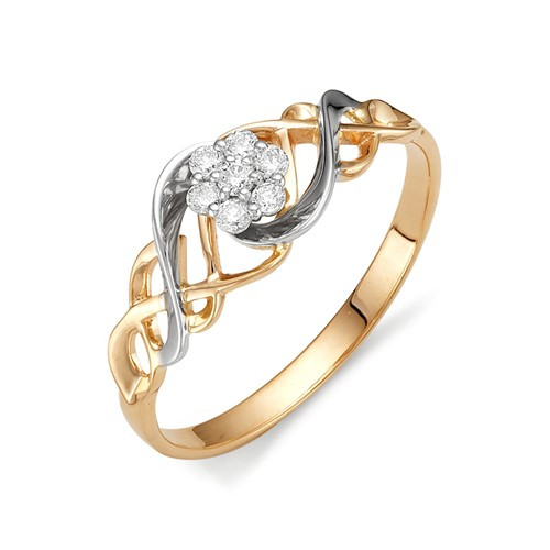 Купить кольцо из комбинированного золота с бриллиантами арт. 001242 по цене 0 руб. в LoveDiamonds