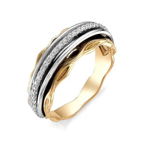 Купить кольцо из комбинированного золота с бриллиантами арт. 001247 по цене 0 руб. в LoveDiamonds