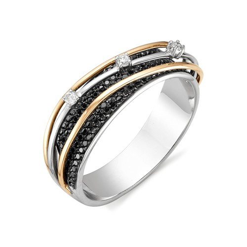 Купить кольцо из комбинированного золота с бриллиантами арт. 001275 по цене 80100 руб. в LoveDiamonds