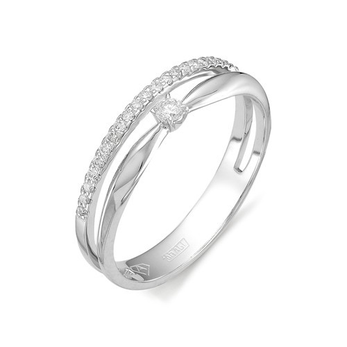 Купить кольцо из белого золота с бриллиантами арт. 001281 по цене 19763 руб. в LoveDiamonds