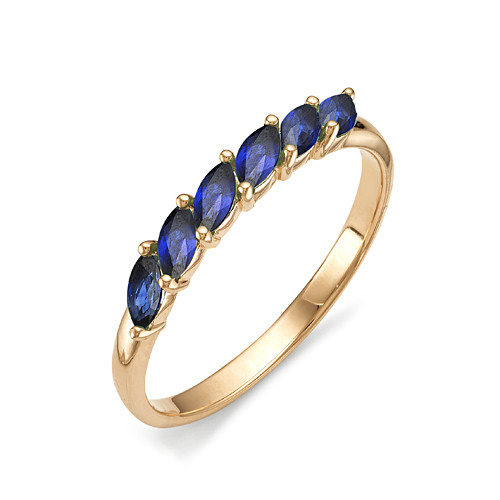 Купить кольцо из красного золота с сапфирами арт. 001282 по цене 16145 руб. в LoveDiamonds