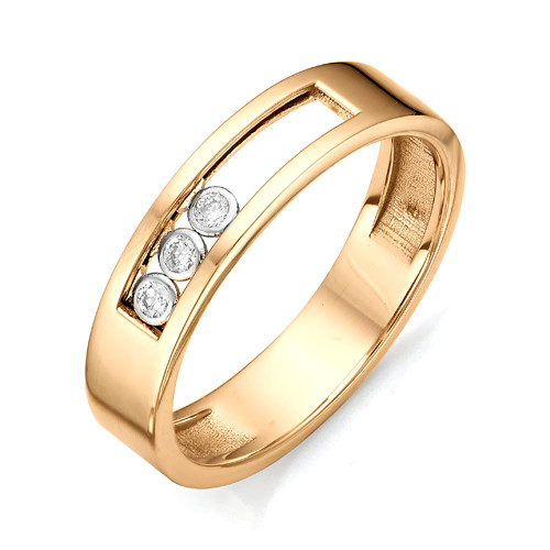Купить кольцо из красного золота с бриллиантами арт. 001301 по цене 34410 руб. в LoveDiamonds