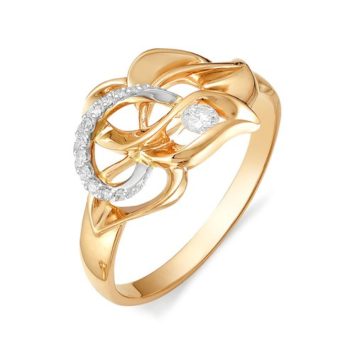 Купить кольцо из красного золота с бриллиантами арт. 001310 по цене 0 руб. в LoveDiamonds