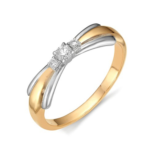 Купить кольцо из комбинированного золота с бриллиантами арт. 001333 по цене 16525 руб. в LoveDiamonds