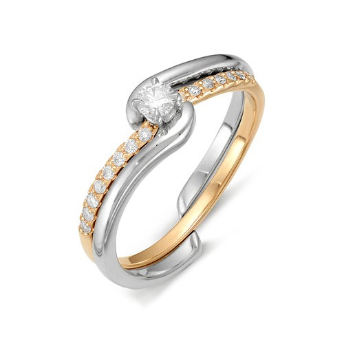 Купить кольцо из комбинированного золота с бриллиантами арт. 001368 по цене 0 руб. в LoveDiamonds