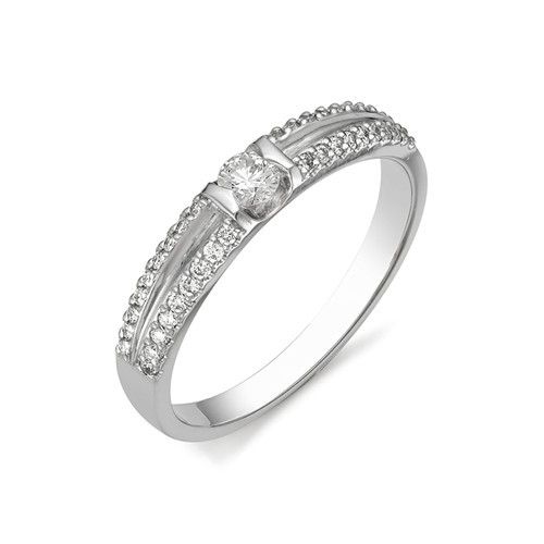 Купить кольцо из белого золота с бриллиантами арт. 001377 по цене 0 руб. в LoveDiamonds