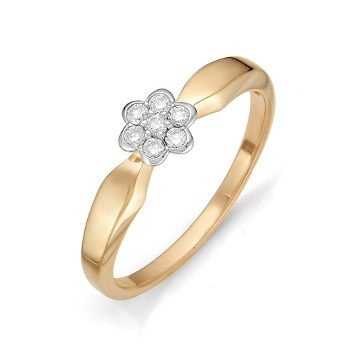 Купить кольцо из комбинированного золота с бриллиантами арт. 001394 по цене 0 руб. в LoveDiamonds