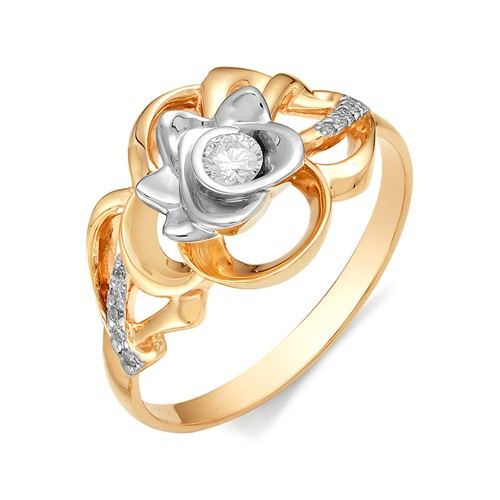 Купить кольцо из комбинированного золота с бриллиантами арт. 001408 по цене 0 руб. в LoveDiamonds