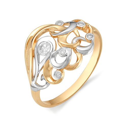 Купить кольцо из комбинированного золота с бриллиантами арт. 001410 по цене 0 руб. в LoveDiamonds