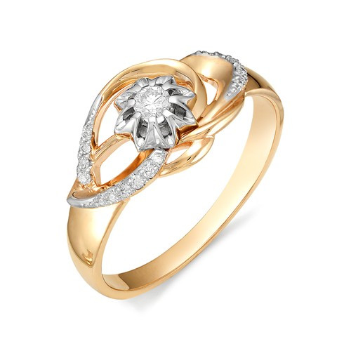 Купить кольцо из комбинированного золота с бриллиантами арт. 001414 по цене 0 руб. в LoveDiamonds
