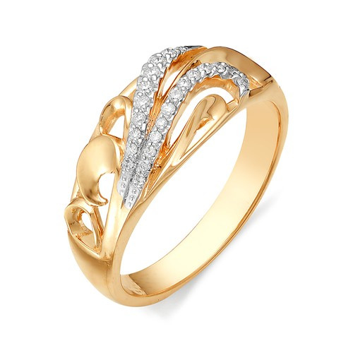 Купить кольцо из красного золота с бриллиантами арт. 001434 по цене 0 руб. в LoveDiamonds