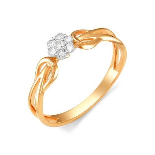 Купить кольцо из комбинированного золота с бриллиантами арт. 001487 по цене 0 руб. в LoveDiamonds