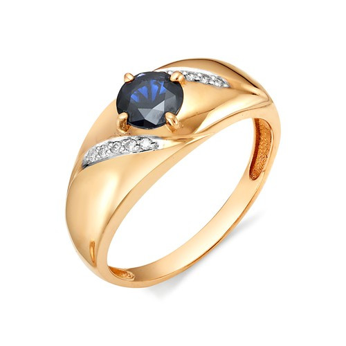 Купить кольцо из красного золота с сапфирами арт. 001501 по цене 35970 руб. в LoveDiamonds