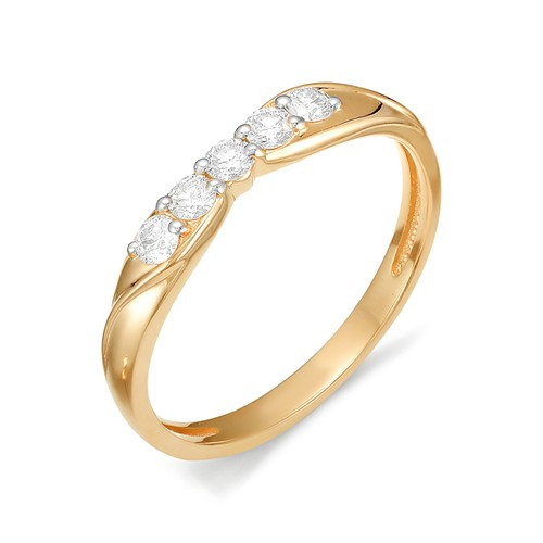 Купить кольцо из красного золота с бриллиантами арт. 001981 по цене 0 руб. в LoveDiamonds