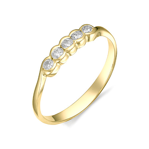 Купить кольцо из желтого золота с бриллиантами арт. 001986 по цене 0 руб. в LoveDiamonds