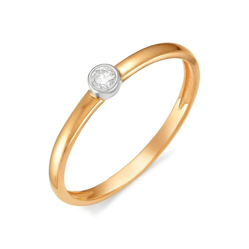 Купить кольцо из комбинированного золота с бриллиантами арт. 001526 по цене 22520 руб. в LoveDiamonds