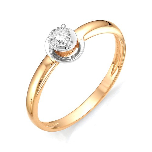 Купить кольцо из комбинированного золота с бриллиантами арт. 003121 по цене 27980 руб. в LoveDiamonds