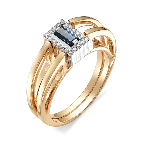 Купить кольцо из красного золота с сапфирами арт. 003105 по цене 0 руб. в LoveDiamonds