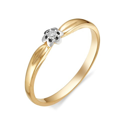 Купить кольцо из красного золота с бриллиантами арт. 003090 по цене 14430 руб. в LoveDiamonds