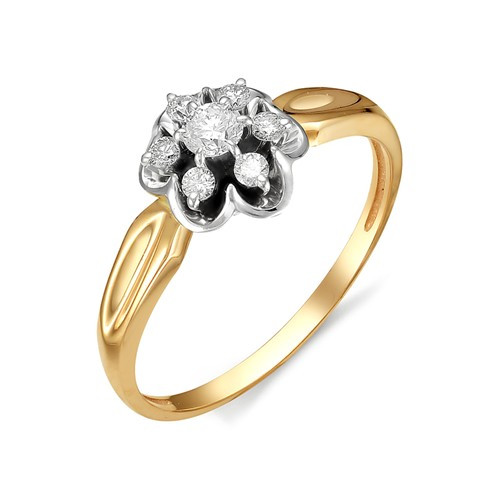 Купить кольцо из красного золота с бриллиантами арт. 003081 по цене 46970 руб. в LoveDiamonds