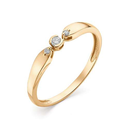 Купить кольцо из красного золота с бриллиантами арт. 003055 по цене 16640 руб. в LoveDiamonds