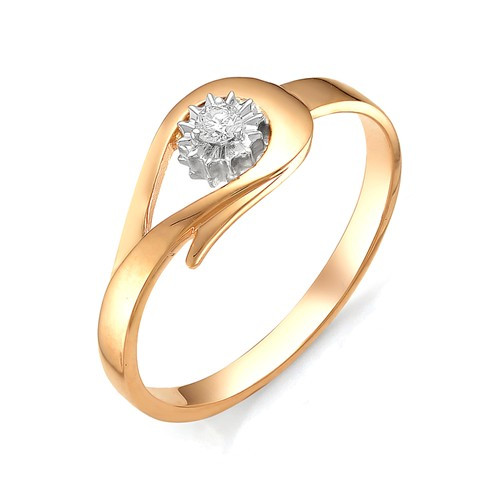 Купить кольцо из красного золота с бриллиантами арт. 003046 по цене 0 руб. в LoveDiamonds