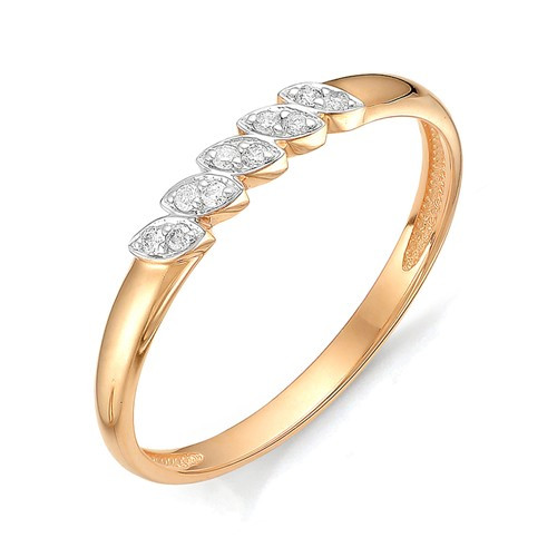 Купить кольцо из красного золота с бриллиантами арт. 003040 по цене 15900 руб. в LoveDiamonds