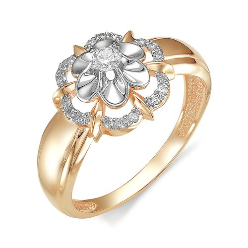 Купить кольцо из красного золота с бриллиантами арт. 003024 по цене 47410 руб. в LoveDiamonds