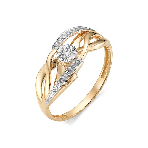 Купить кольцо из красного золота с бриллиантами арт. 003018 по цене 24470 руб. в LoveDiamonds
