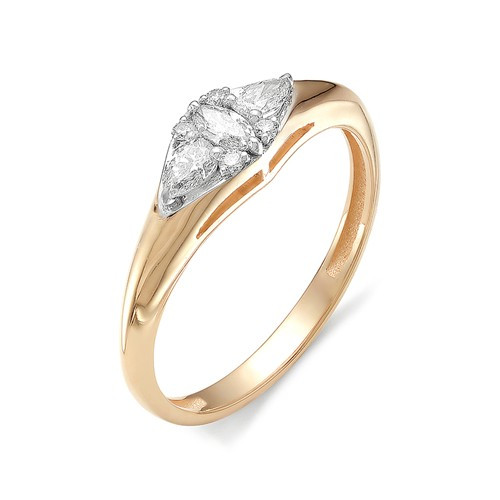 Купить кольцо из красного золота с бриллиантами арт. 003008 по цене 0 руб. в LoveDiamonds