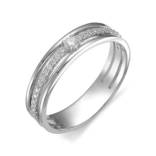 Купить кольцо из белого золота с бриллиантами арт. 003006 по цене 36960 руб. в LoveDiamonds