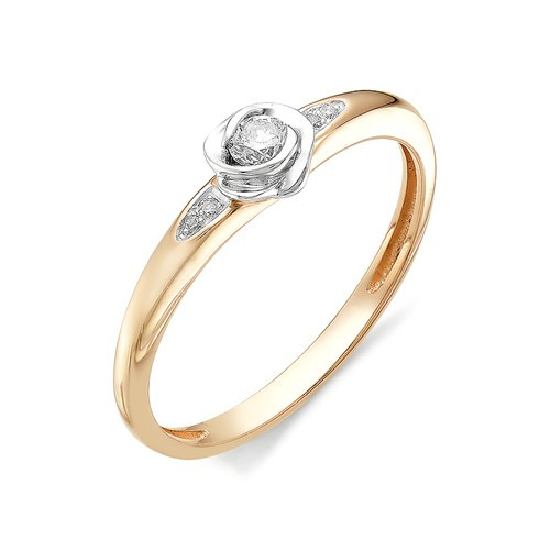 Купить кольцо из комбинированного золота с бриллиантами арт. 002999 по цене 19932 руб. в LoveDiamonds
