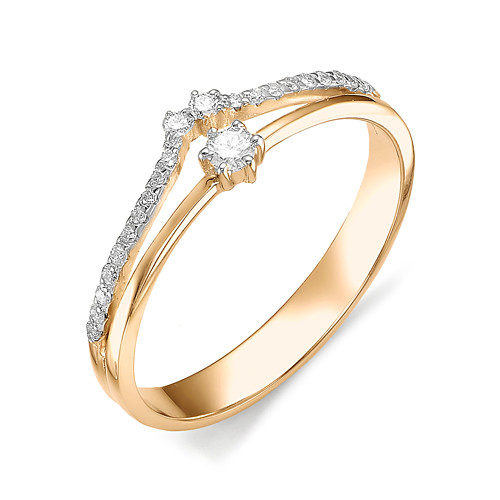 Купить кольцо из красного золота с бриллиантами арт. 002993 по цене 20157 руб. в LoveDiamonds
