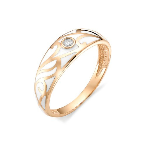 Купить кольцо из красного золота с эмалью арт. 002978 по цене 24370 руб. в LoveDiamonds