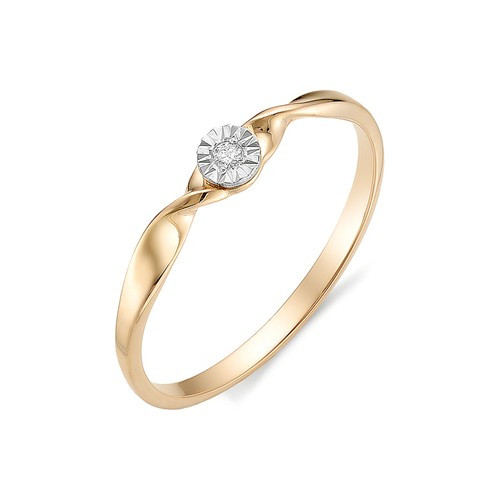 Купить кольцо из комбинированного золота с бриллиантами арт. 002962 по цене 9710 руб. в LoveDiamonds