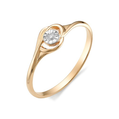 Купить кольцо из комбинированного золота с бриллиантами арт. 002961 по цене 10290 руб. в LoveDiamonds