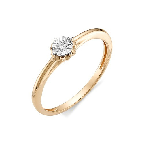 Купить кольцо из комбинированного золота с бриллиантами арт. 002957 по цене 13500 руб. в LoveDiamonds