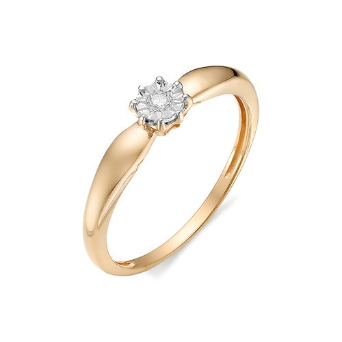 Купить кольцо из комбинированного золота с бриллиантами арт. 002956 по цене 14570 руб. в LoveDiamonds
