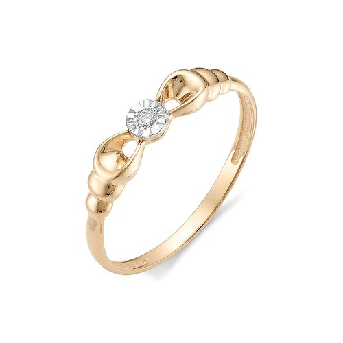 Купить кольцо из комбинированного золота с бриллиантами арт. 002955 по цене 10610 руб. в LoveDiamonds