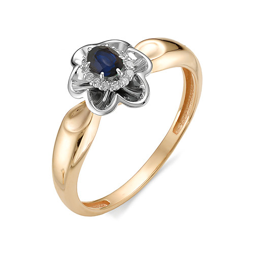 Купить кольцо из красного золота с сапфирами арт. 002945 по цене 20597 руб. в LoveDiamonds