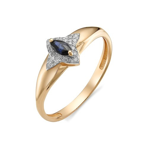 Купить кольцо из красного золота с сапфирами арт. 002933 по цене 18363 руб. в LoveDiamonds